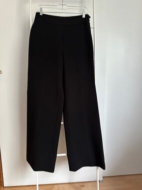 Ann Taylor Black Wide-Leg Dress Pants